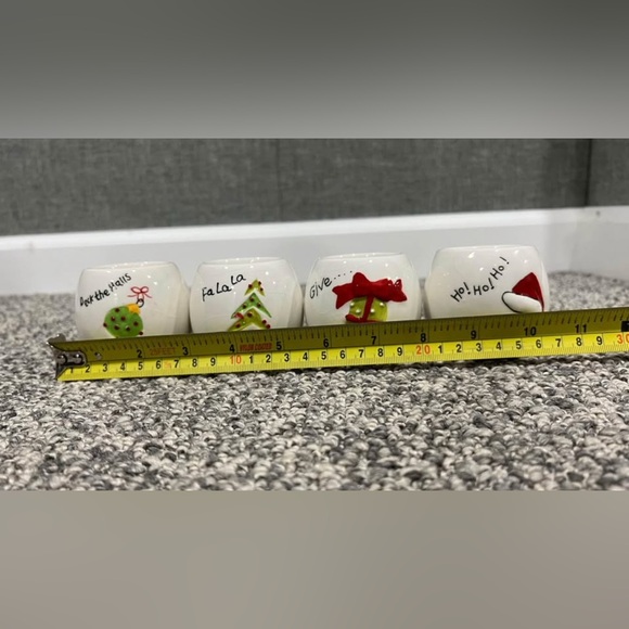 Christmas glass tea light holder β set of four. π―οΈSuper cute Christmas decor! π - Picture 4 of 5